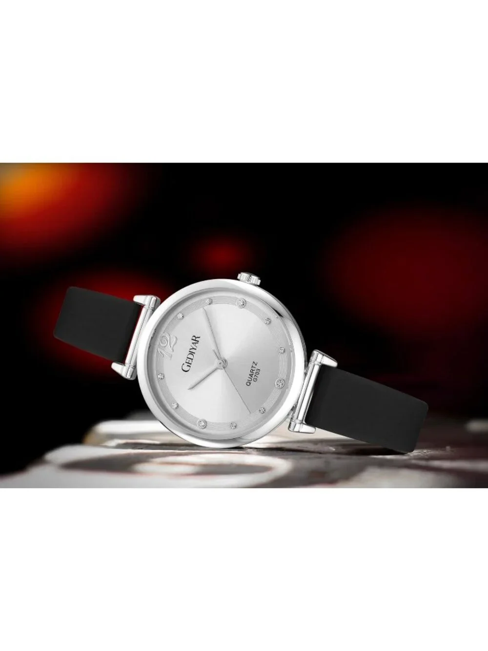 Women's Black Silicone Band Nurse Medical Professional Waterproof Wrist Watch